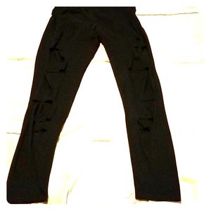Rue 21 black slitted leggings
